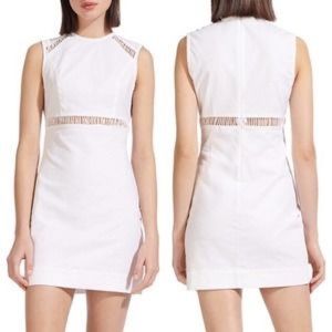 Staud | White Linen Blend Dress | Size 8